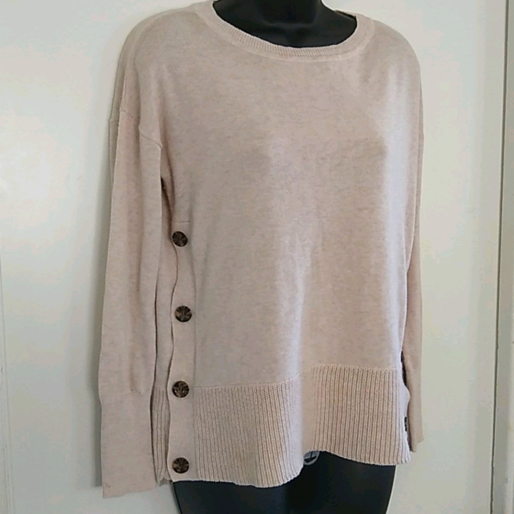 Tahari Button-Sleeved Sweater
